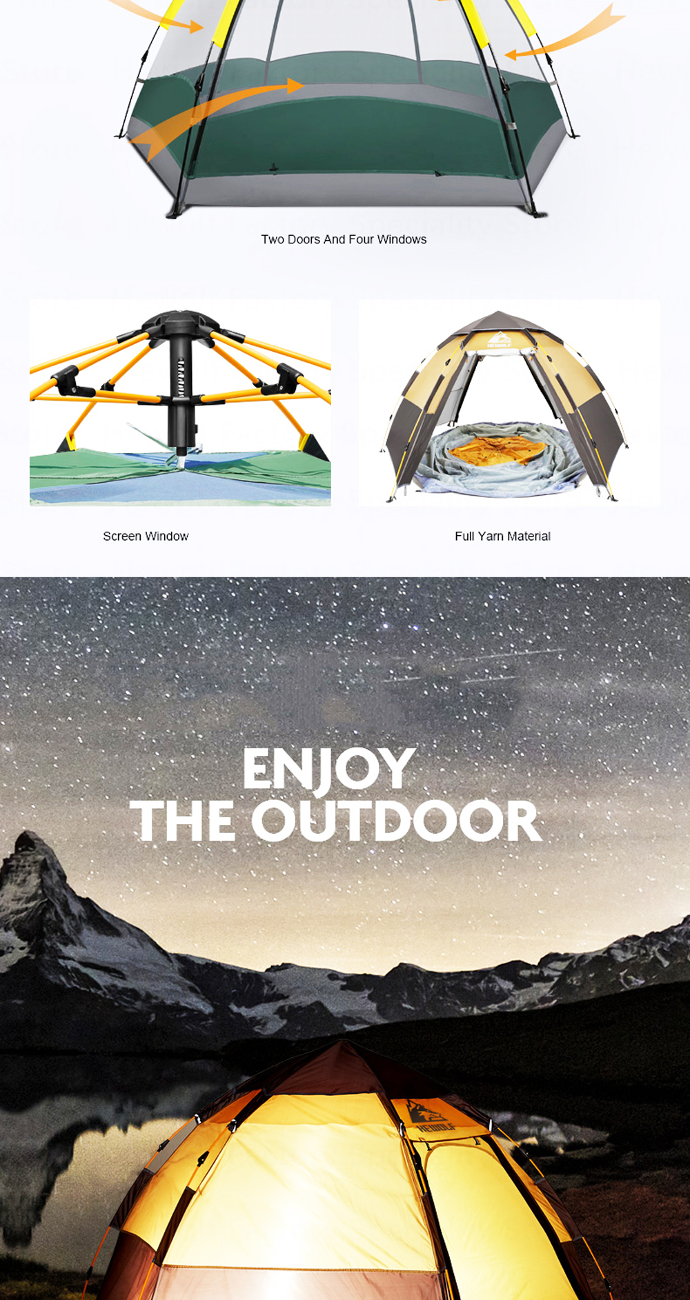 Cheap Goat Tents Outdoor Camping Tent Double Layer Wateroproof Family Automatic Tents 5 8 Persons Portable Breathable Outdoor Travel Hiking Tent Tents 